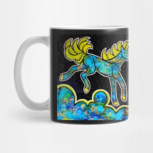 Galaxy Dancing Unicorn - Big Blue Mug